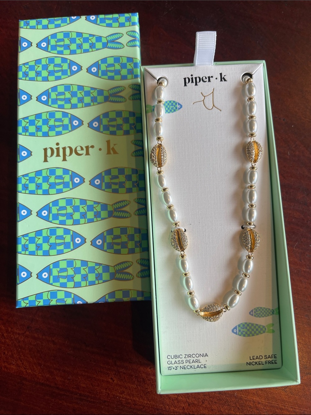 piper.k Gold & Pearl Beaded Necklace